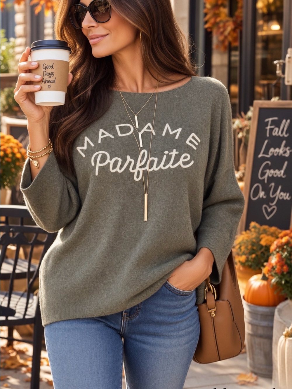 ShopEvelynne NWOT Mohair Crew Pullover Sweater w White Detail Madame Parfaite